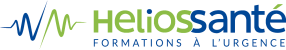 logo Héliossanté, formation spécialisé dans l’enseignement des gestes et soins d’urgence.